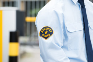 Close-up Of A Male Security Guard In Uniform