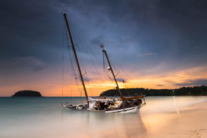 yacht on the beach khuket thailand